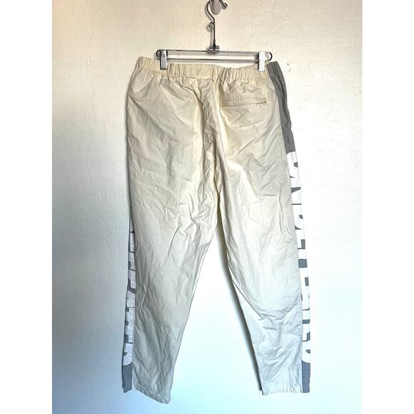Undefeated Pants Mens Large Logo Cream Ivory Spellout Drawstring Pull On Track - Picture 7 of 10